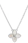 Savvy Cie Jewels 18k Gold Vermeil Mop Necklace In Silver