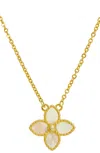Savvy Cie Jewels 18k Gold Vermeil Mop Necklace In Yellow
