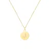 Savvy Cie Jewels 18k Gold Vermeil Over Sterling Silver Round Initial Pendant W/ Chain In Multi