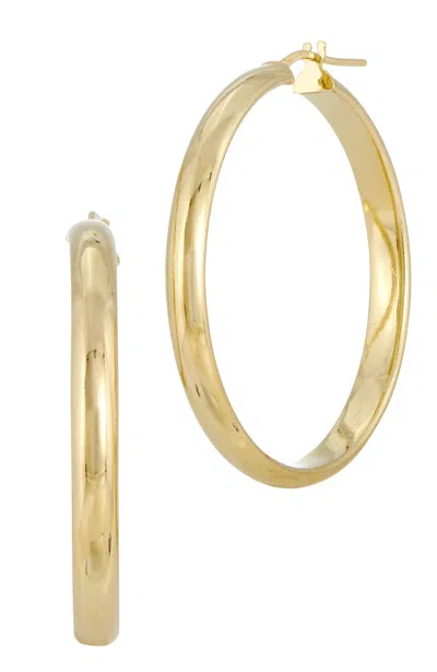 Savvy Cie Jewels 18k Italian Gold Plated Hoop 40mm In Yellow