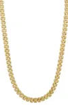 Savvy Cie Jewels 18k Italian Gold Plated Panther Link Necklace In Yellow