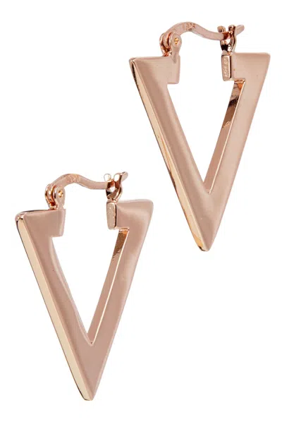 Savvy Cie Jewels 18k Rose Gold Plated Linear Earrings