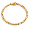 Savvy Cie Jewels 18k Rose Hug And Kisses Tennis Bracelet In Yellow