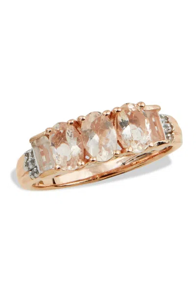Savvy Cie Jewels 18k Rose Vermeil Morganite Ring In Multi