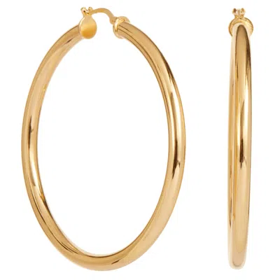 Savvy Cie Jewels 18k Yellow Gold Plated Chubby Large Hoop Earrings