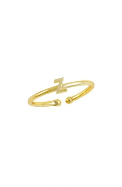 Savvy Cie Jewels 18k Yellow Gold Plated Initial Ring