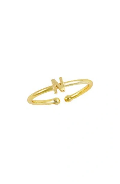 Savvy Cie Jewels 18k Yellow Gold Plated Initial Ring