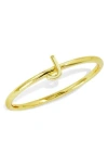 Savvy Cie Jewels 18k Yellow Gold Plated Initial Ring
