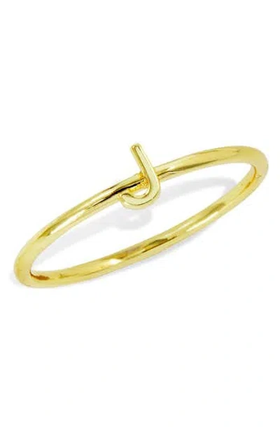 Savvy Cie Jewels 18k Yellow Gold Plated Initial Ring