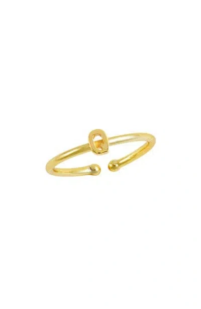 Savvy Cie Jewels 18k Yellow Gold Plated Initial Ring