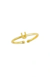 Savvy Cie Jewels 18k Yellow Gold Plated Initial Ring