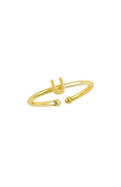 Savvy Cie Jewels 18k Yellow Gold Plated Initial Ring