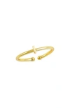Savvy Cie Jewels 18k Yellow Gold Plated Initial Ring