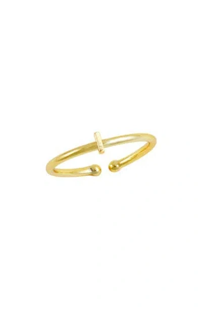 Savvy Cie Jewels 18k Yellow Gold Plated Initial Ring