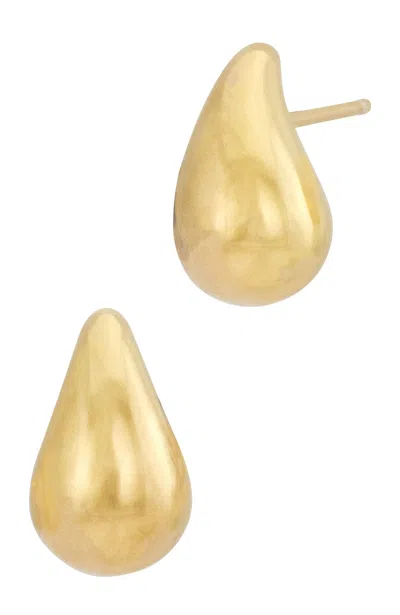 Savvy Cie Jewels 18k Yellow Gold Plated Over Sterling Silver .925 Tiny Rain Drop Earring