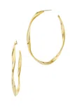 Savvy Cie Jewels 2" Thin Fashion Hoop In Yellow