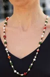 Savvy Cie Jewels 5-5.5mm Freshwater Pearl & Agate Bead Necklace In Brown