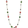 Savvy Cie Jewels 5-5.5mm Freshwater Pearl & Agate Bead Necklace In Gold