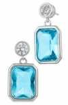 Savvy Cie Jewels Aqua Cubic Zirconia Drop Earrings