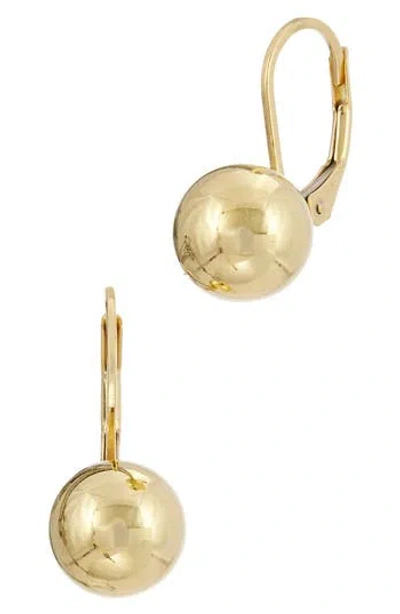 Savvy Cie Jewels Ball Drop Earrings In Gold