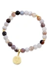Savvy Cie Jewels Beaded Stretch Pendant Bracelet In Multi