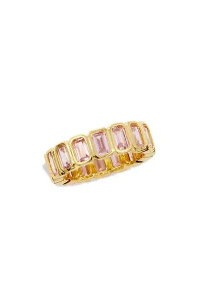 Savvy Cie Jewels Bezel Set Cz Eternity Band Ring In Gold