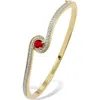 Savvy Cie Jewels Birthstone Two-tone Bangle Bracelet In Yellow - July