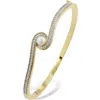 Savvy Cie Jewels Birthstone Two-tone Bangle Bracelet In Yellow - June