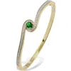 Savvy Cie Jewels Birthstone Two-tone Bangle Bracelet In Yellow - May