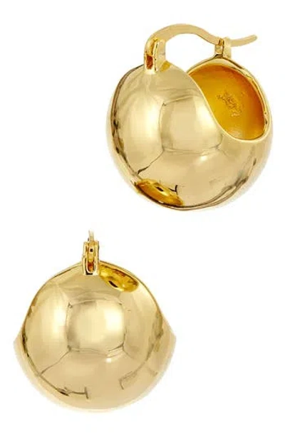 Savvy Cie Jewels Bold Bucket Hoop Earrings In Yellow