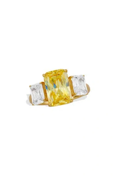 Savvy Cie Jewels Bold Radiant Cz Ring