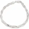 Savvy Cie Jewels Braided Chain Bracelet In Metallic