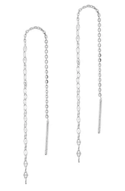 Savvy Cie Jewels Chain Threader Earrings In Metallic