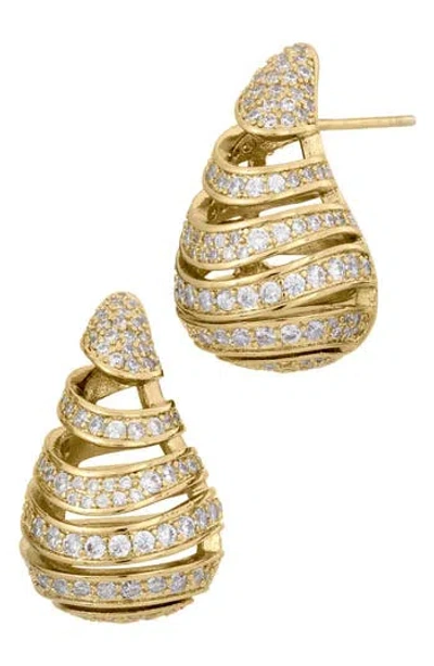 Savvy Cie Jewels Conical Cubic Zirconia Drop Earrings