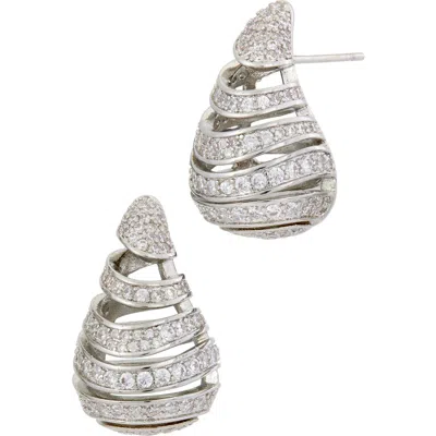 Savvy Cie Jewels Conical Cubic Zirconia Drop Earrings