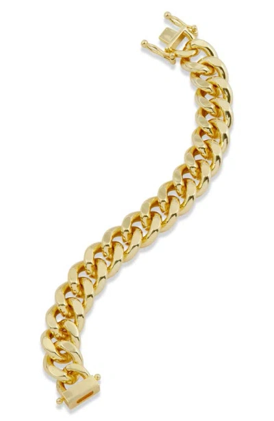 Savvy Cie Jewels Cuban Link Bracelet In Gold