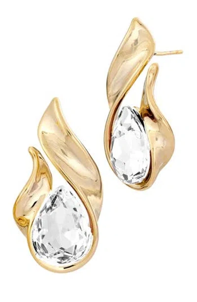 Savvy Cie Jewels Cubic Zirconia Abstract Drop Earrings