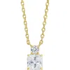 Savvy Cie Jewels Cubic Zirconia Birthstone Pendant Necklace In Gold