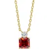 Savvy Cie Jewels Cubic Zirconia Birthstone Pendant Necklace In January
