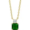 Savvy Cie Jewels Cubic Zirconia Birthstone Pendant Necklace In Gold