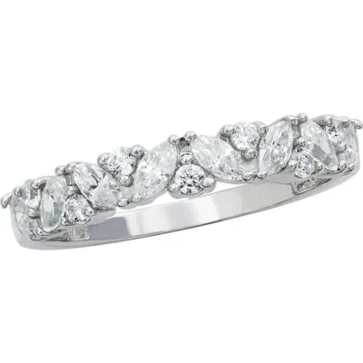 Savvy Cie Jewels Cubic Zirconia Eternity Band In Metallic