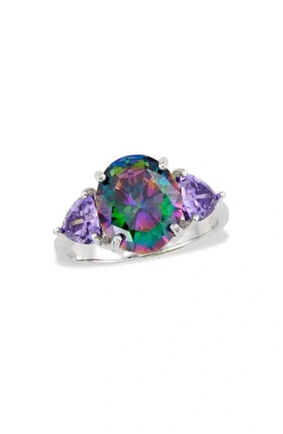 Savvy Cie Jewels Cubic Zirconia Ring In Purple