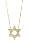 Savvy Cie Jewels Cubic Zirconia Star Of David Pendant Necklace In Gold