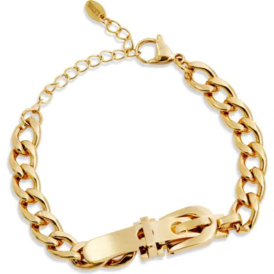 Savvy Cie Jewels Curb Chain Link Bracelet In Gold
