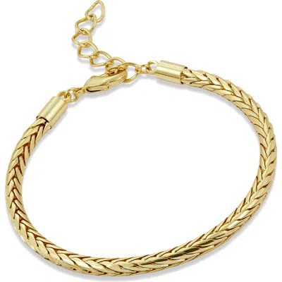 SAVVY CIE JEWELS SAVVY CIE JEWELS CYLINDRICAL WHEAT CHAIN BRACELET