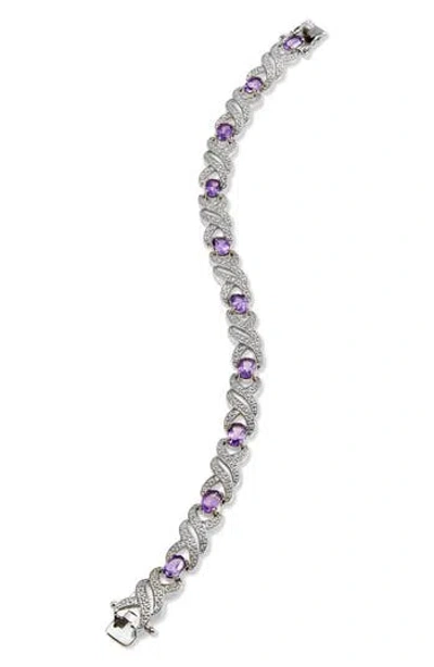 Savvy Cie Jewels Diamond & Amethyst Bracelet In Metallic