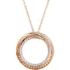 Savvy Cie Jewels Diamond Open Circle Pendant Necklace In Gold