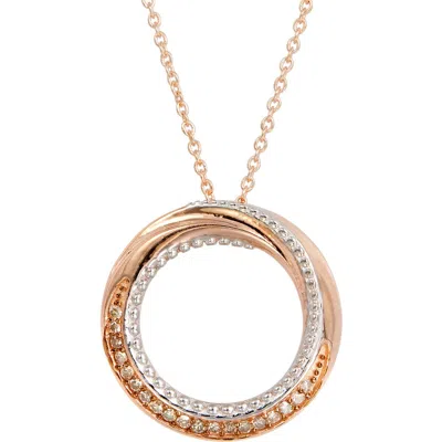 Savvy Cie Jewels Diamond Open Circle Pendant Necklace In Gold