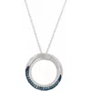 Savvy Cie Jewels Diamond Open Circle Pendant Necklace In Metallic