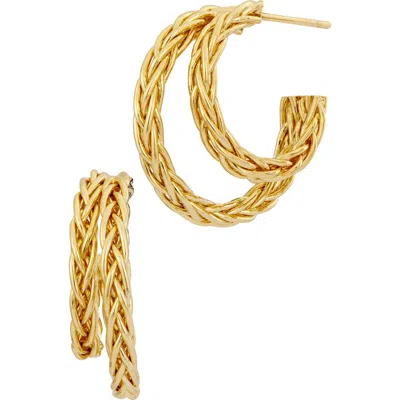 Savvy Cie Jewels Double Rope 'c' Hoop Earrings